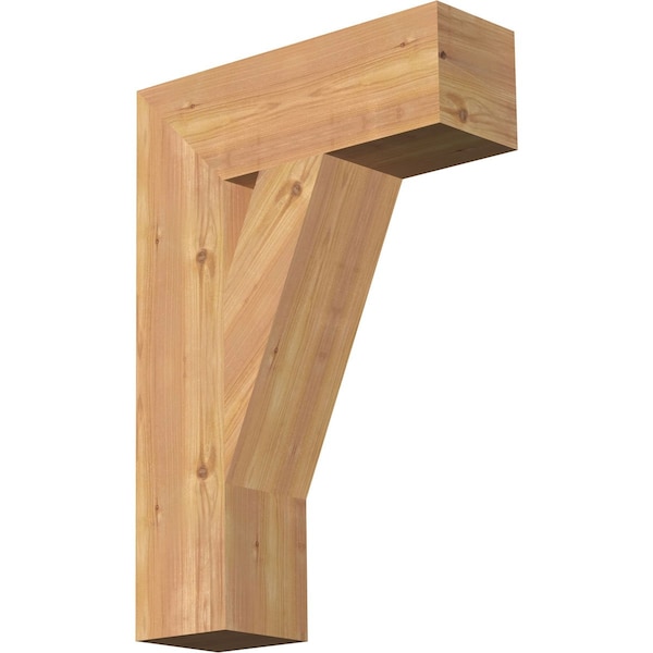 Ekena Millwork Traditional Block Smooth Bracket, Western Red Cedar, 5 1/2"W x 18"D x 26"H BKT06X18X26TRA05SWR - main